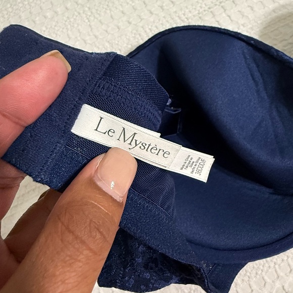 Le Mystere Blue Full Coverage Bra with Molded Cups - Picture 2 of 5